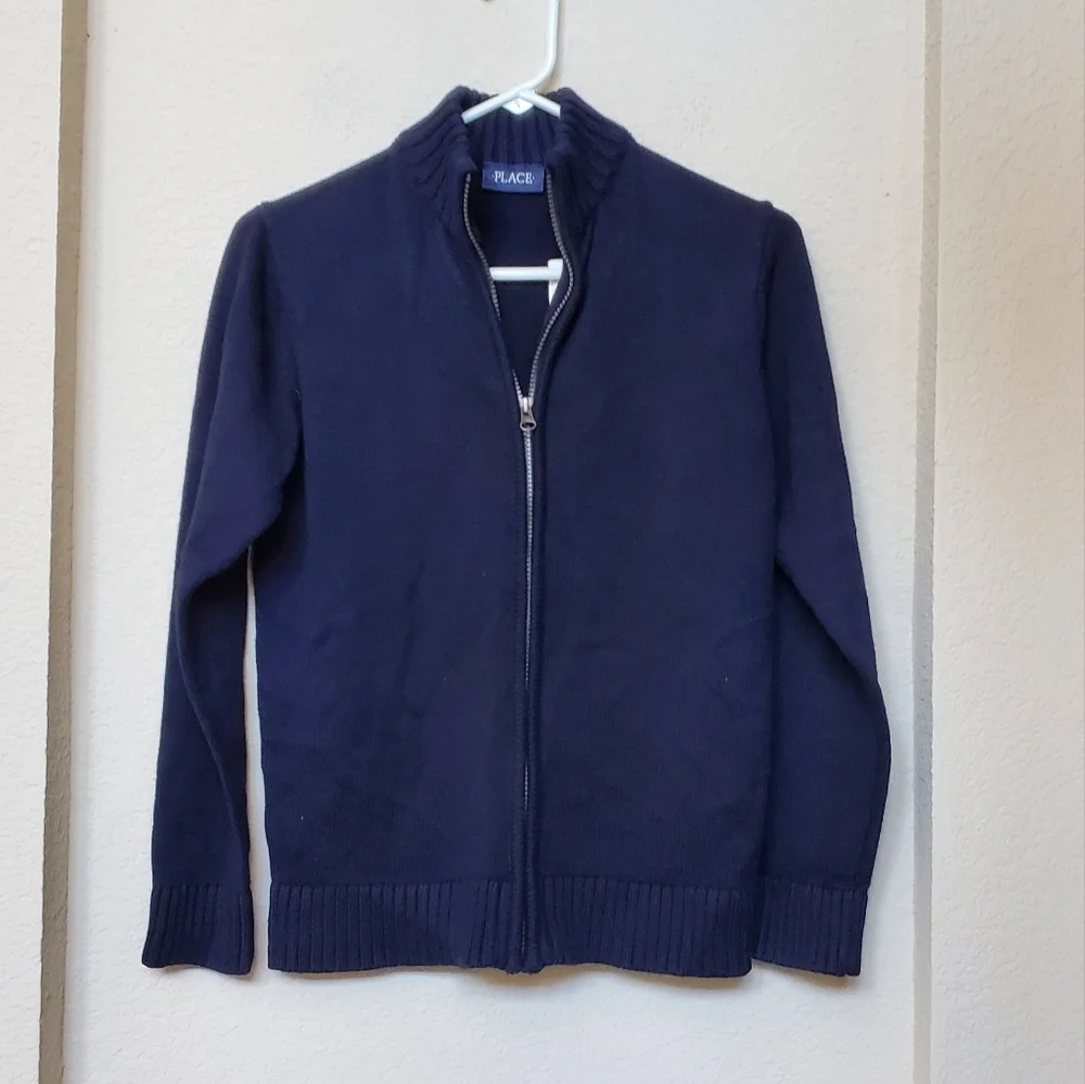 Place Boys Zip Up Sweater. Size Large (10-12)